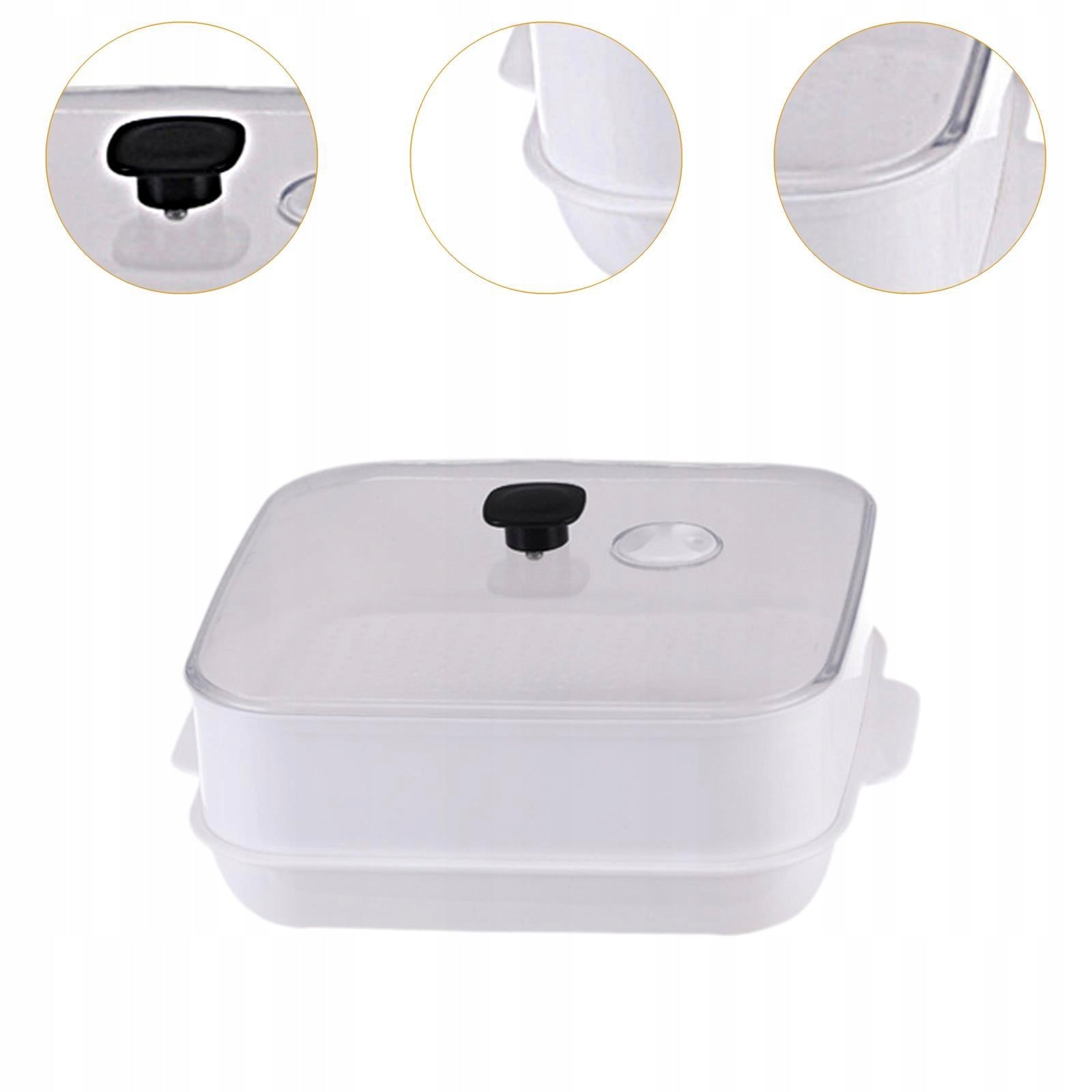 Microwave Steamer Cooking Pot Kitchen Tool Easy Clean Large Single Layer Packaging status original