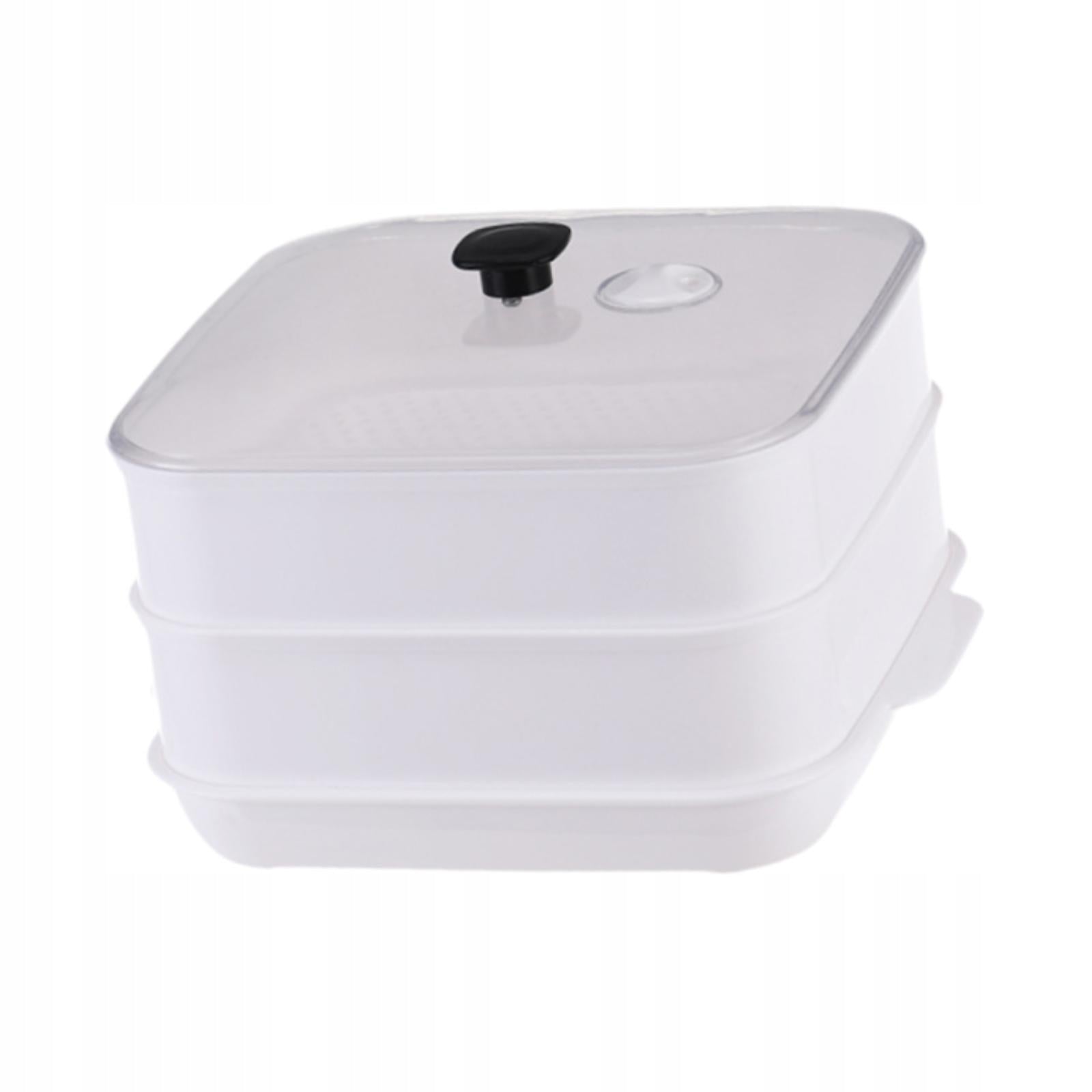 Microwave Steamer Cookware High Temperature Resistant with Lid Double Layer Brand no brand