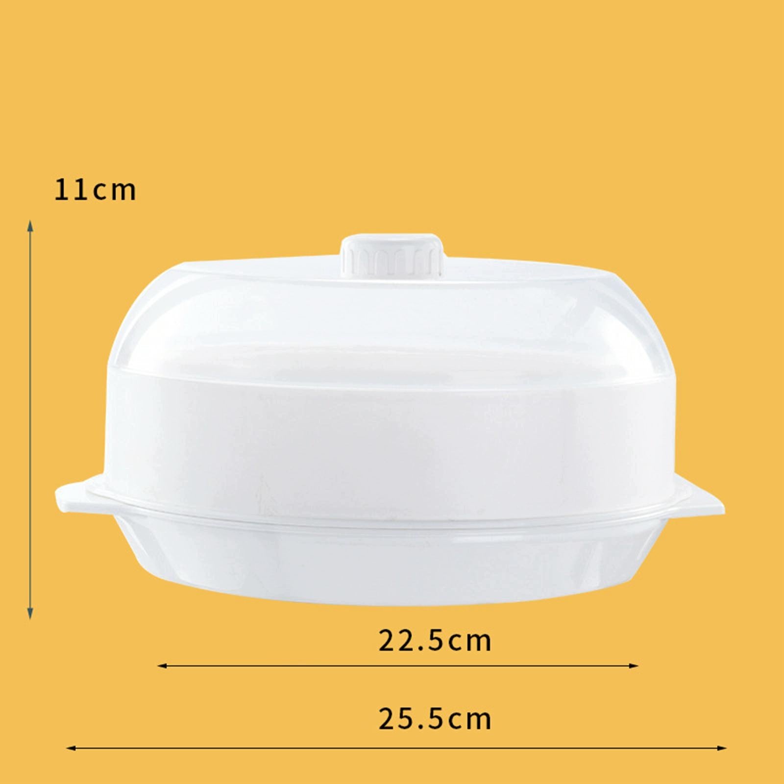 Microwave Steamer Transparent Lid Cooking Fast for white single layer Packaging status original