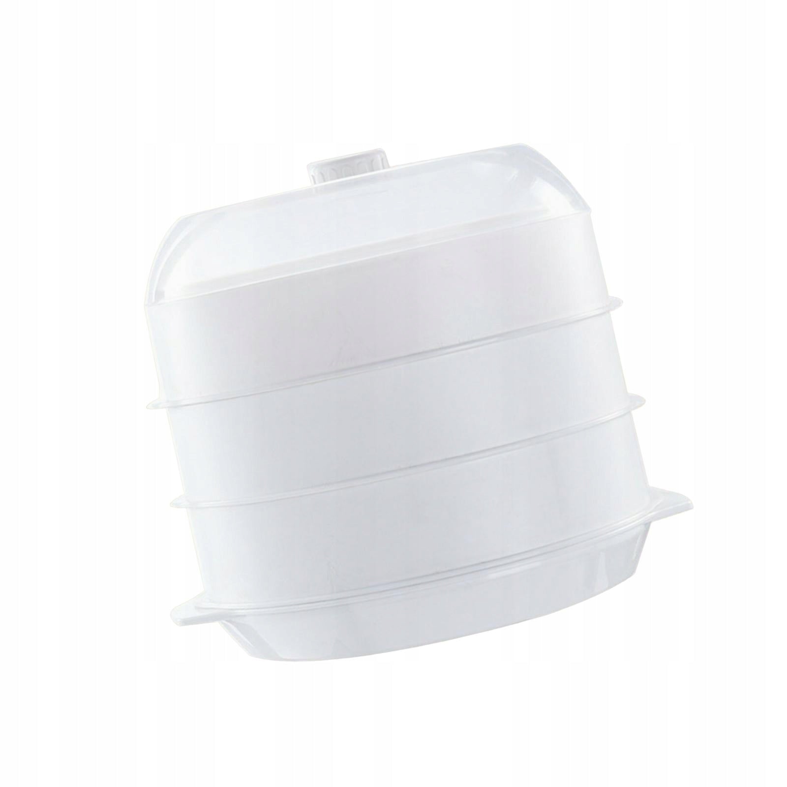 Microwave Steamer Transparent Lid Cooking Fast for white three layer