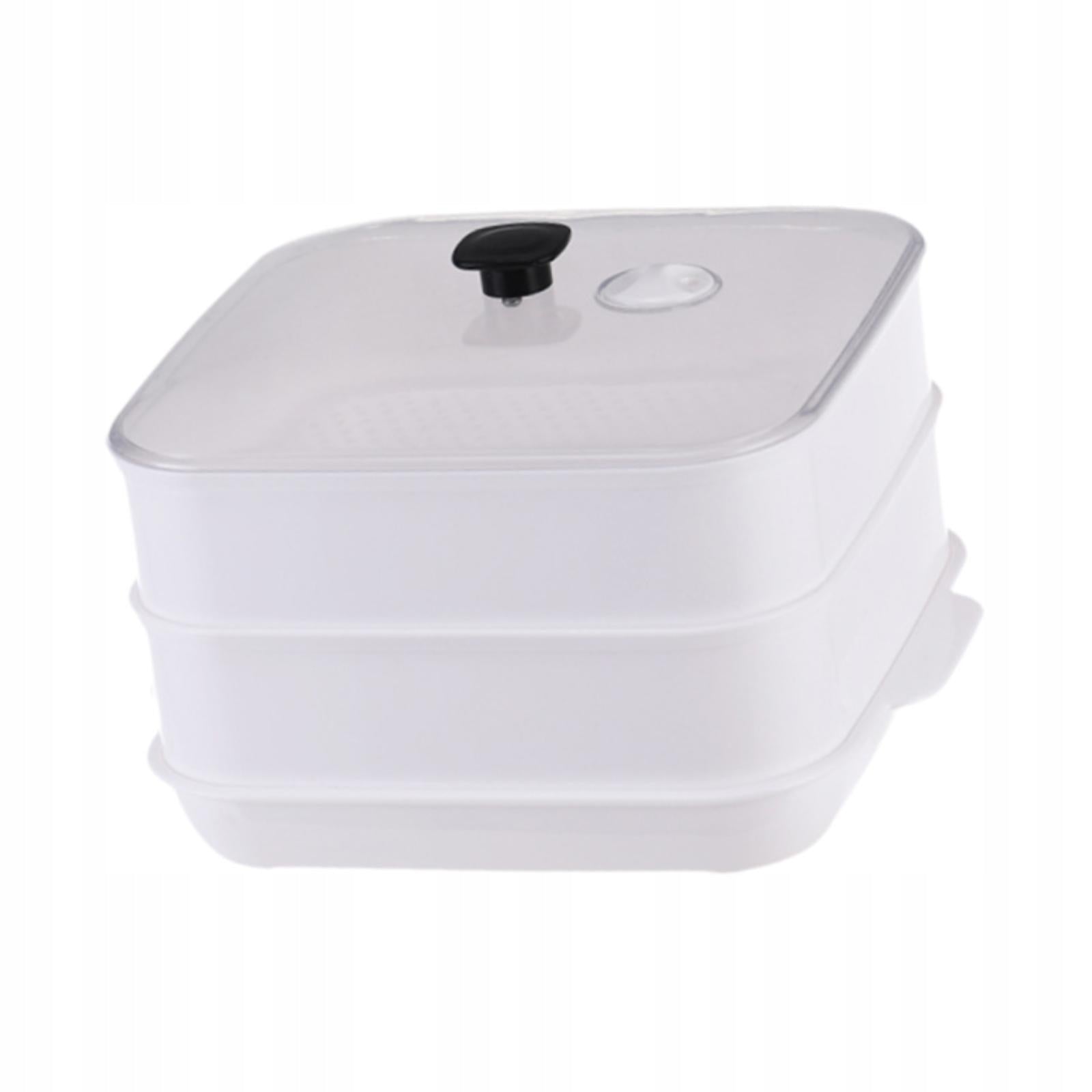 Microwave Steamer with Cover Kitchen Utensils Vegetable Double Layer