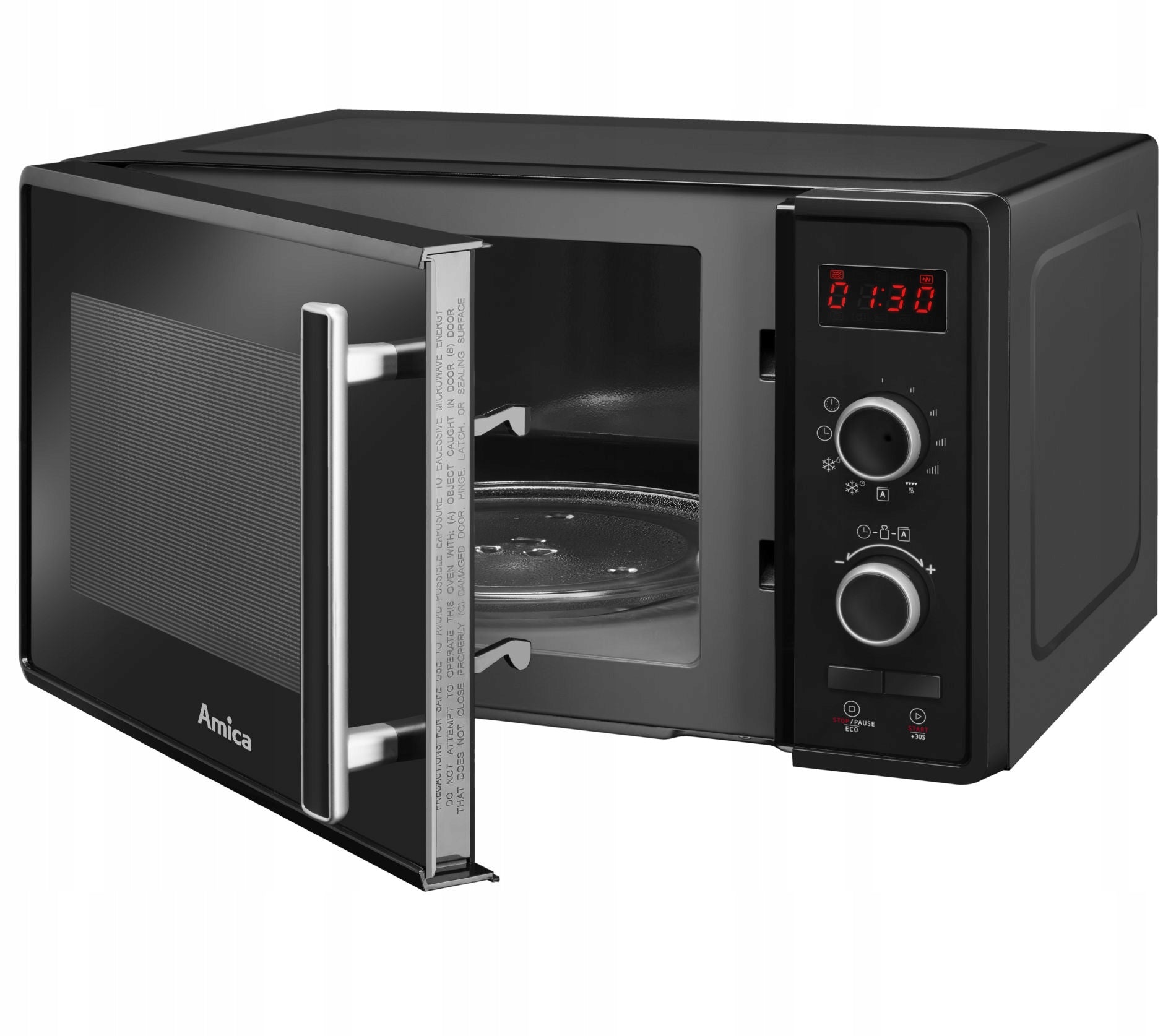 Microwave oven Amica AMMF23E1GB 23 L GRILL Control electronic