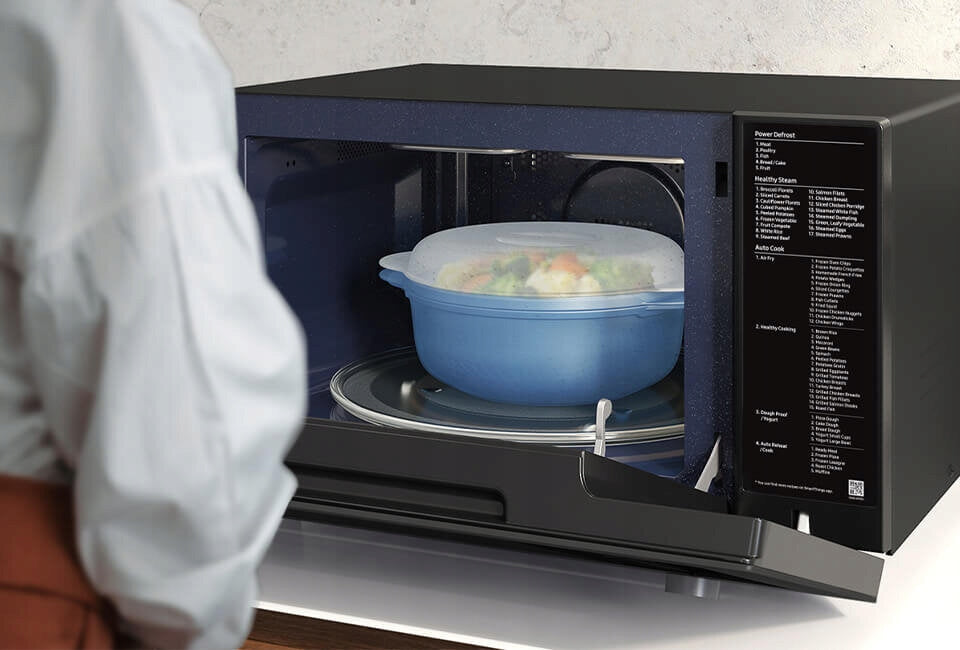 Microwave oven SAMSUNG BESPOKE MC32DB7746KCE2 1400 W 32 L graphite Cooking features barbecue