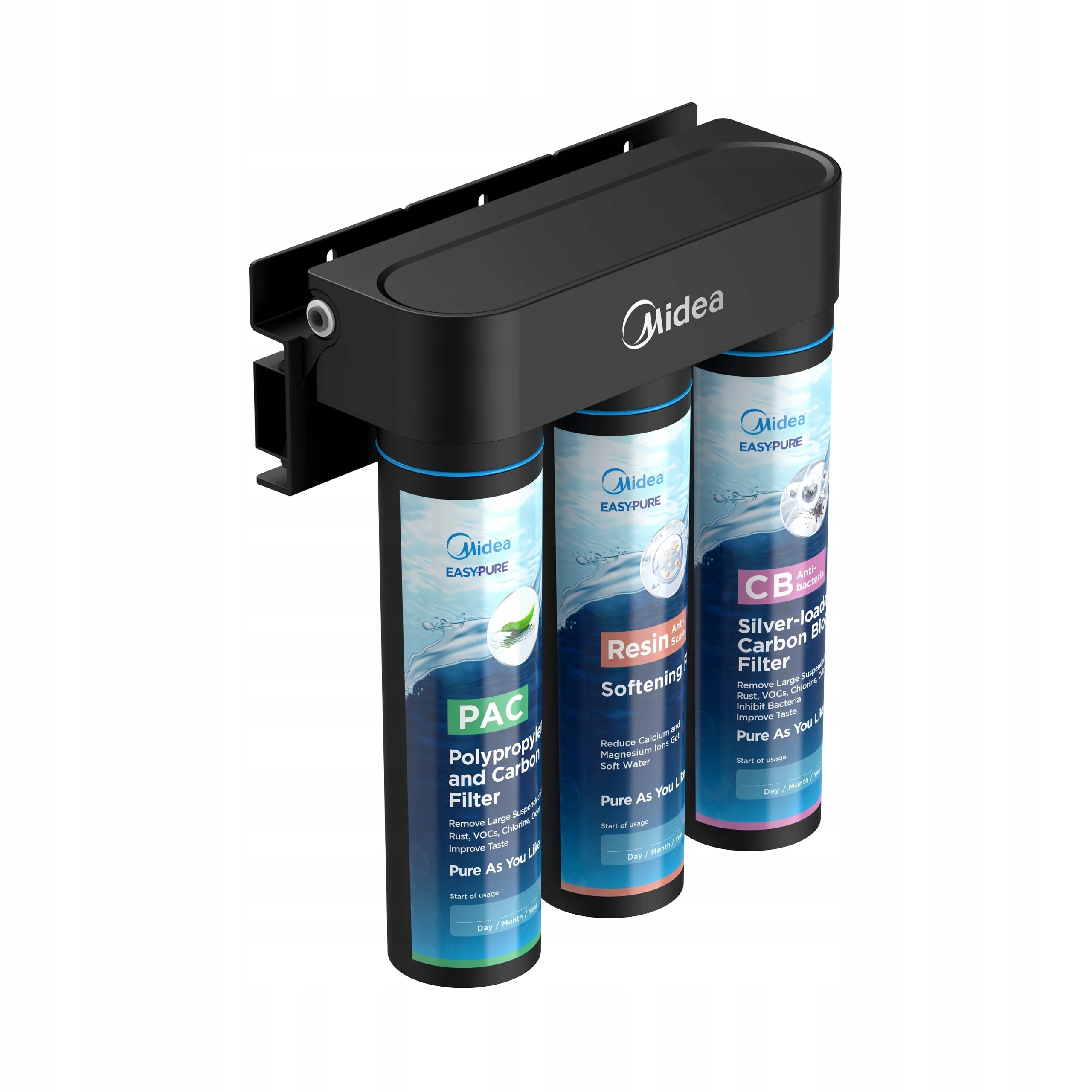 Midea EasyPure Soft Undersink Water Filter, Medium Hard Water Softening Packaging status original