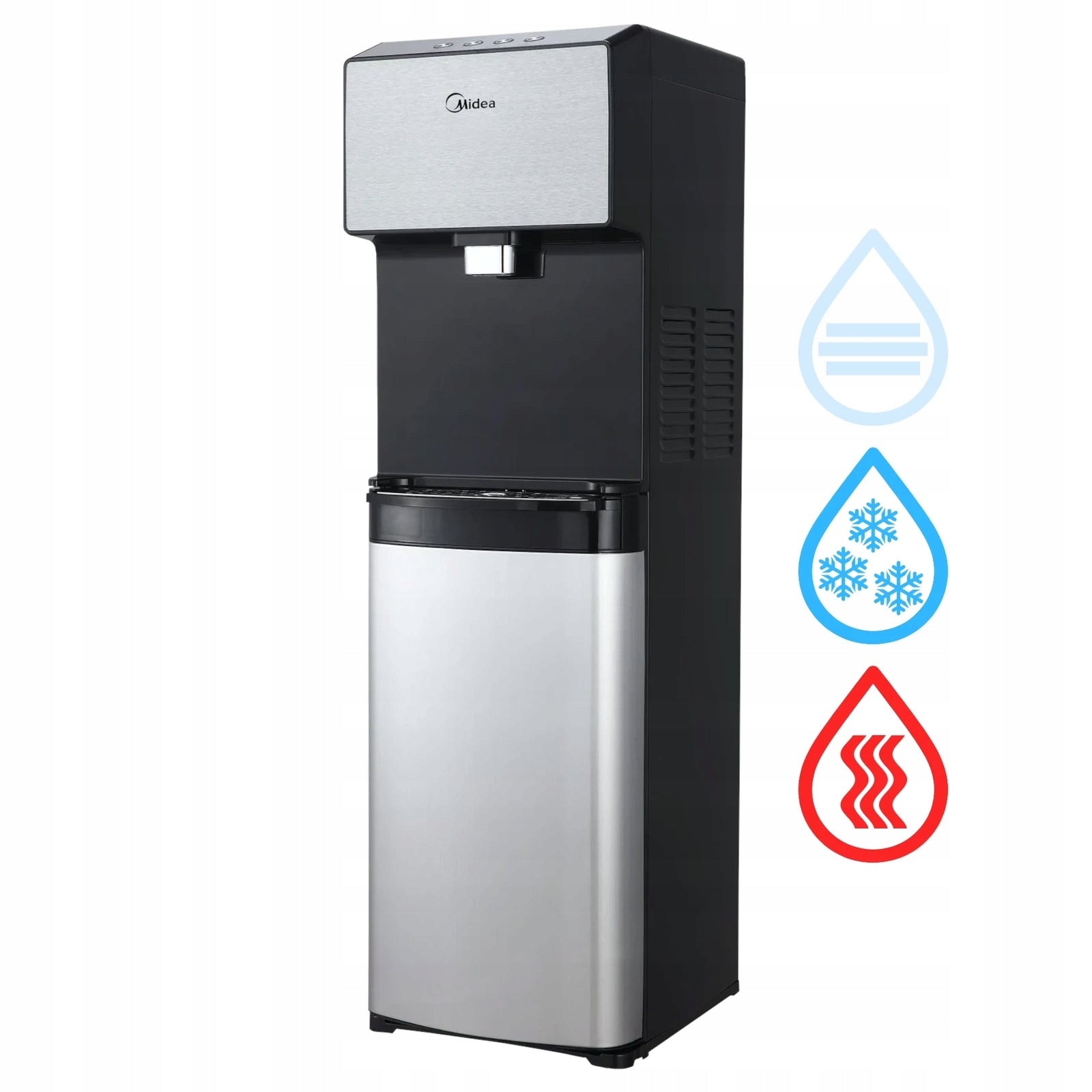Midea JS1844S Silver Freestanding Bottleless Water Dispenser+ AQS Filter