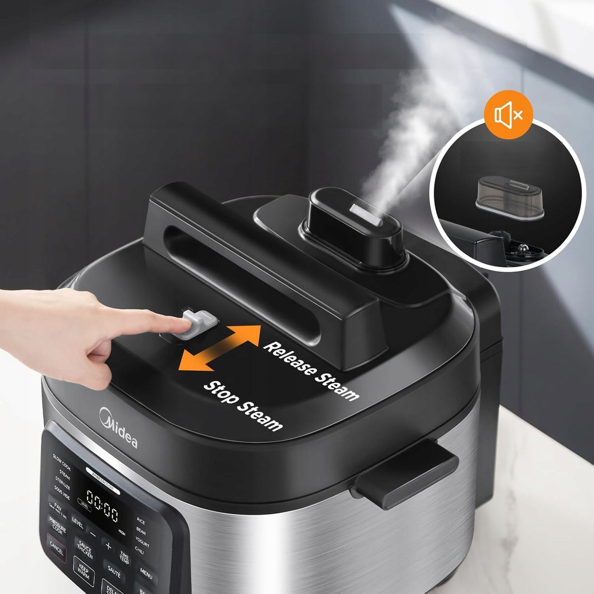 Midea Multifunctional 9 in 1 Pressure Cooker, 6 L, 12 Cooking Functions Brand Midea