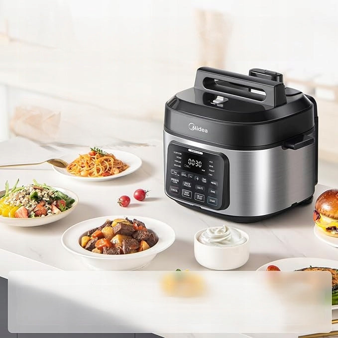 Midea Multifunctional 9 in 1 Pressure Cooker, 6 L, 12 Cooking Functions Manufacturer code MPC602SBMK0