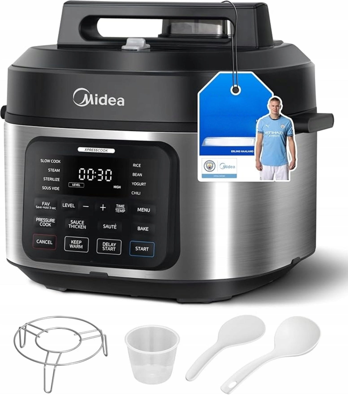 Midea Multifunctional 9 in 1 Pressure Cooker, 6 L, 12 Cooking Functions