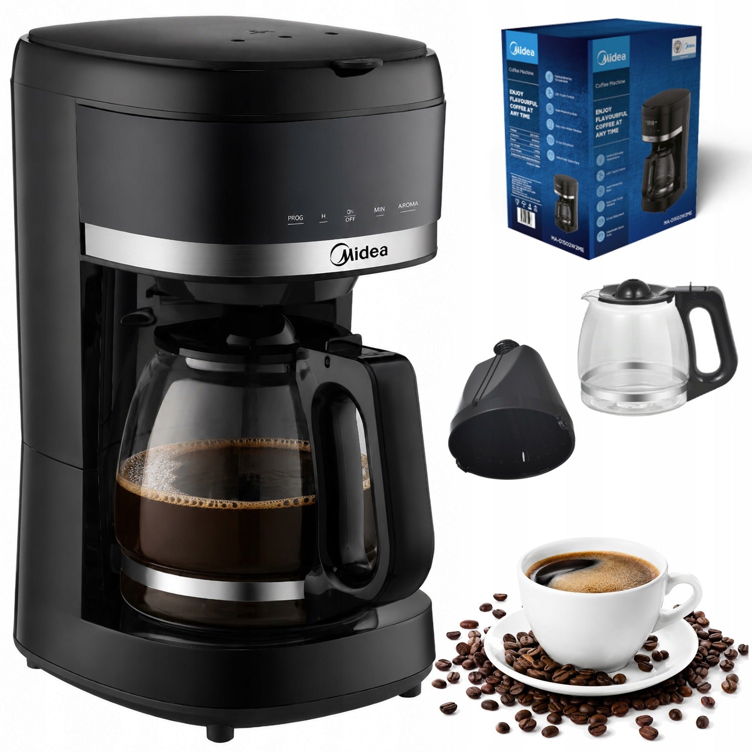 Midea Overflow Express 1,5L 900W With Glass Pitcher Heat Maintenance
