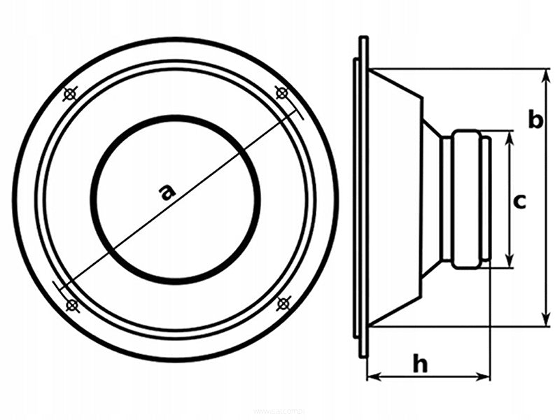 Midrange speaker for C5005-8 5" 12,5cm 8 ohm 40W RMS 65-6000Hz speakers Manufacturer code C5005-8
