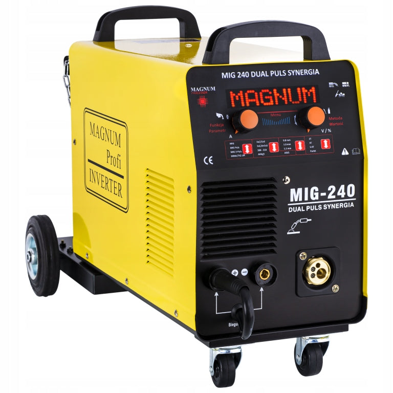 Migomat 200A welding machine Magnum MIG 240 Dual Pulse Synergy Aluminium Set Brand Magnum