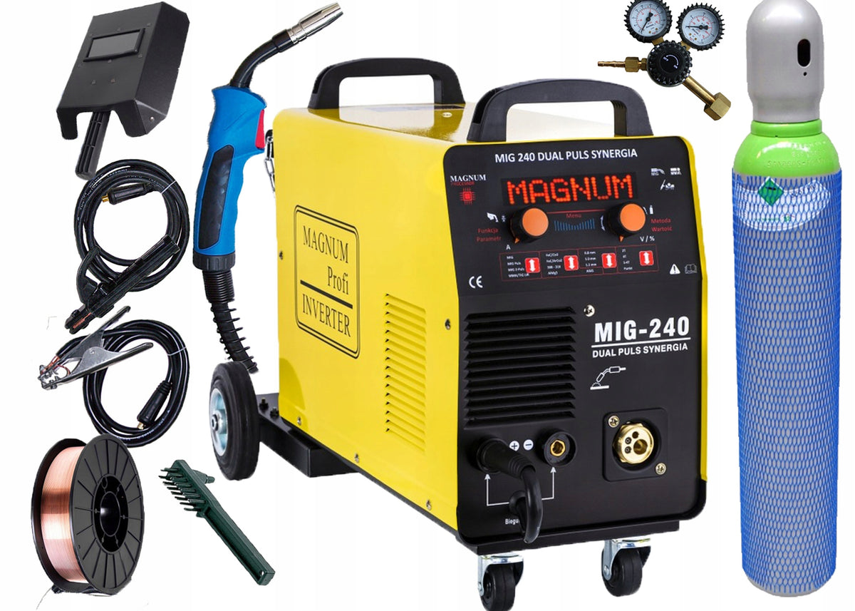 Migomat 200A welding machine Magnum MIG 240 Dual Pulse Synergy Aluminium Set