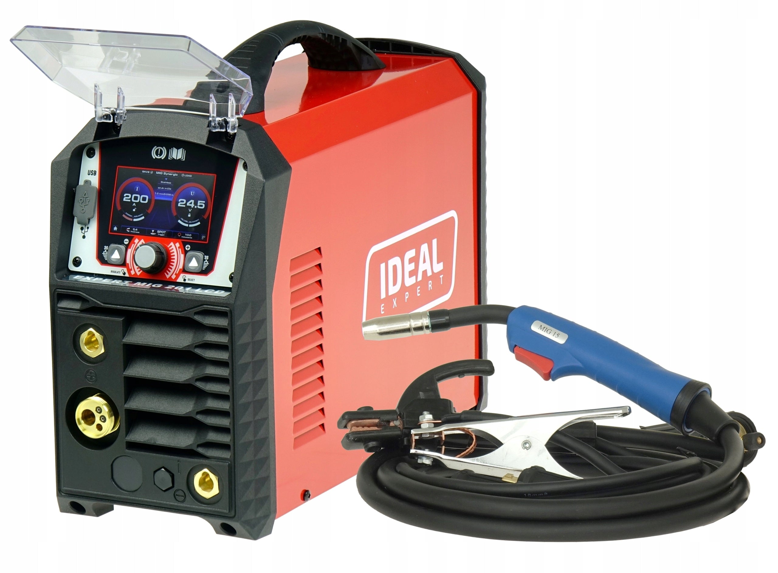 Migomat Inverter MIG MAG 200A MMA TIG Ideal Expert MIG 201 LCD