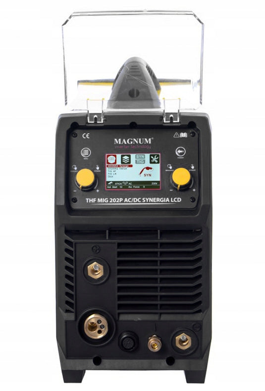 Migomat Magnum THF MIG 202 LCD welding machine Puls Synergia SPOT TIG AC DC set Brand Magnum