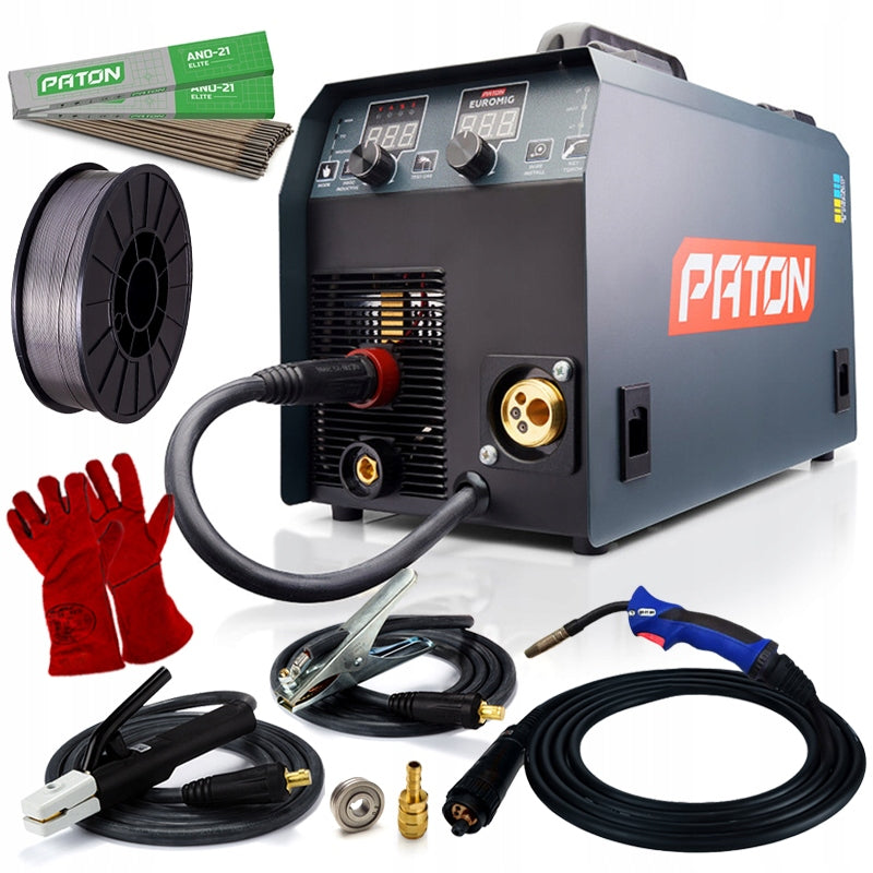 Migomat welder WITHOUT GAS PATON EuroMIG MIG/MAG MMA TIG Lift FLUX set