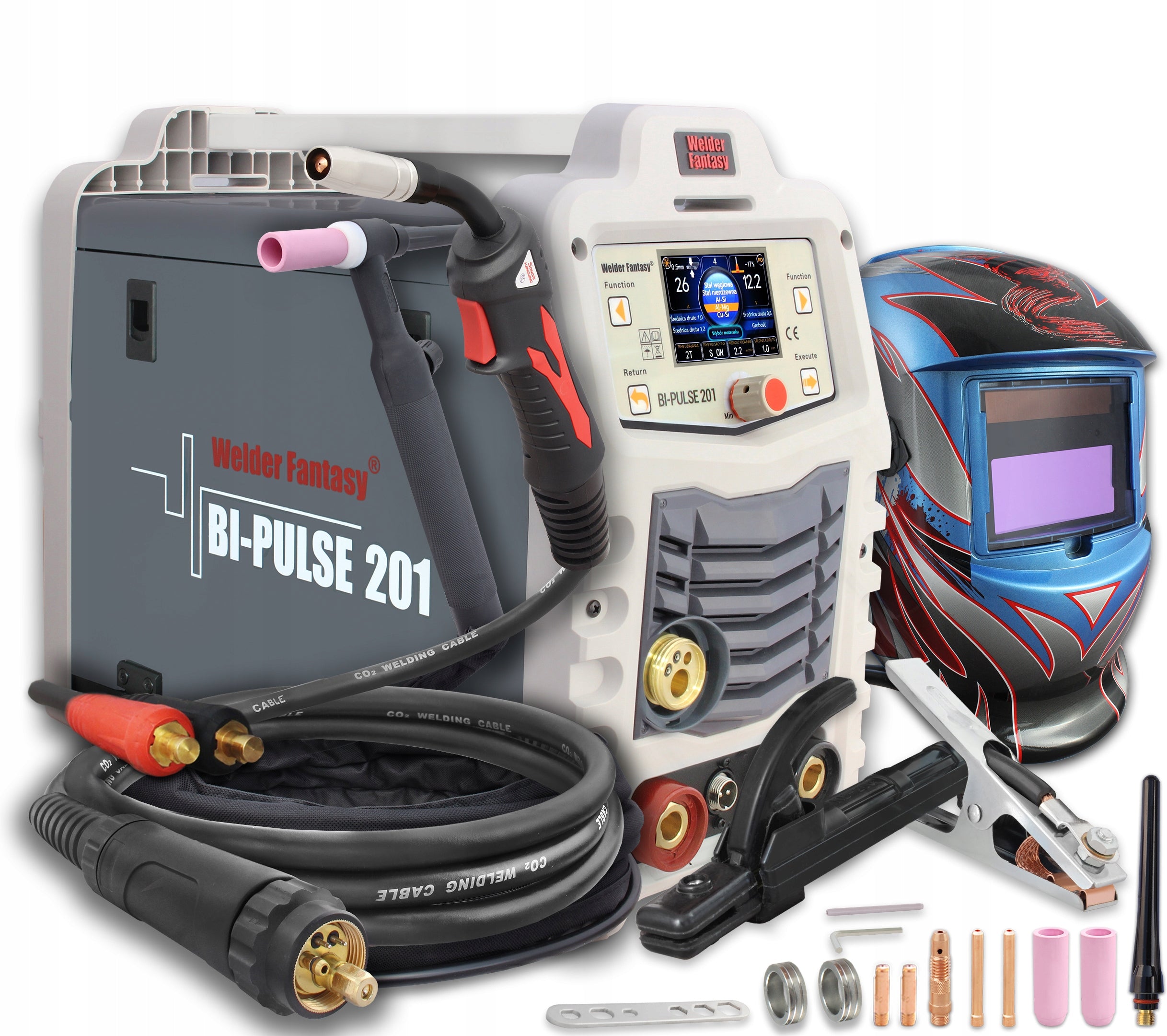 Migomat welding machine BI-PULSE 201 visor ACH 3035