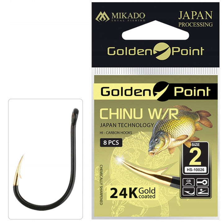 Mikado Hooks golden point Chinu #12