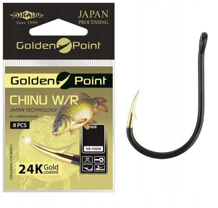 Mikado Hooks golden point Chinu #8