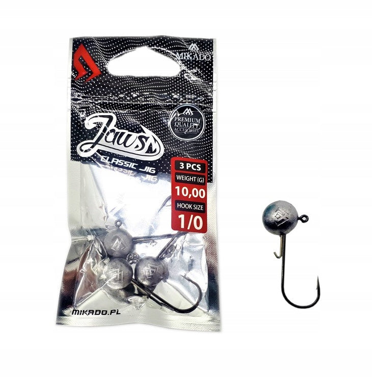 Mikado Jaws Classic Jig Heads 3pcs #4/0 10g