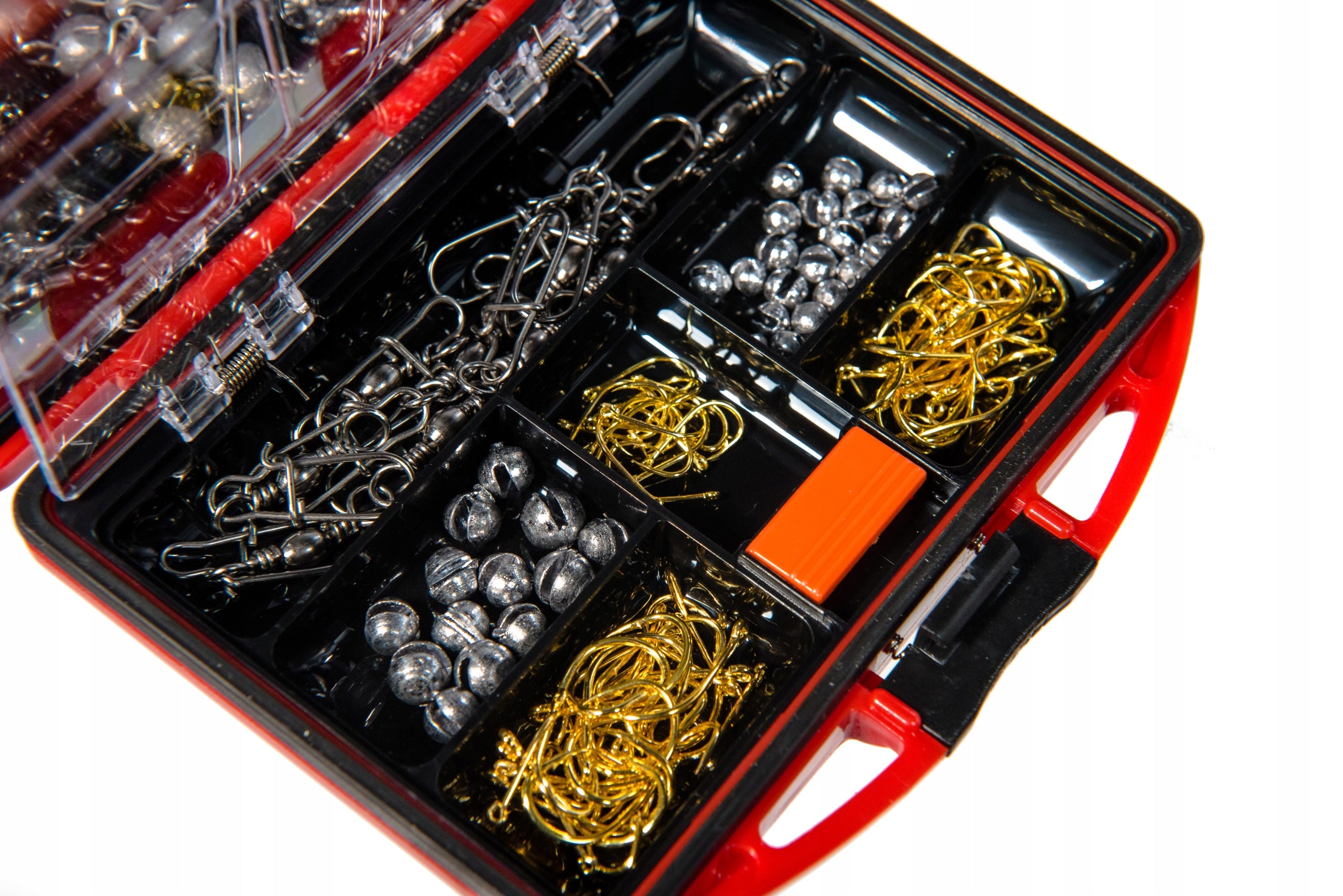 Mikado box with accessories swivel weights hooks Kind box