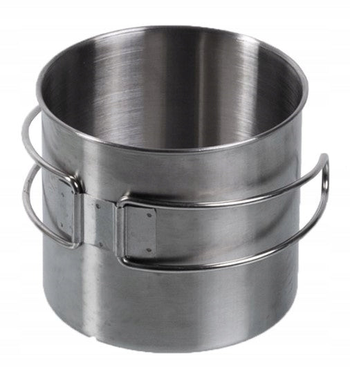 Mil-Tec Steel Mug with Folding Handle 600ml