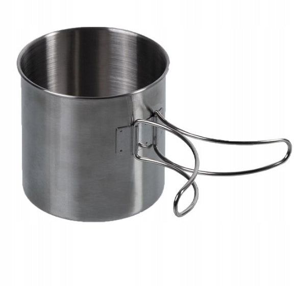 Mil-Tec Steel Mug with Folding Handle 800ml Packaging status original