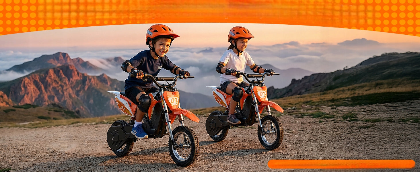 MileRocket1 Electric Motorcycle for Kids 300W 4Ah 3 Speed Modes IPX4 Packaging status original