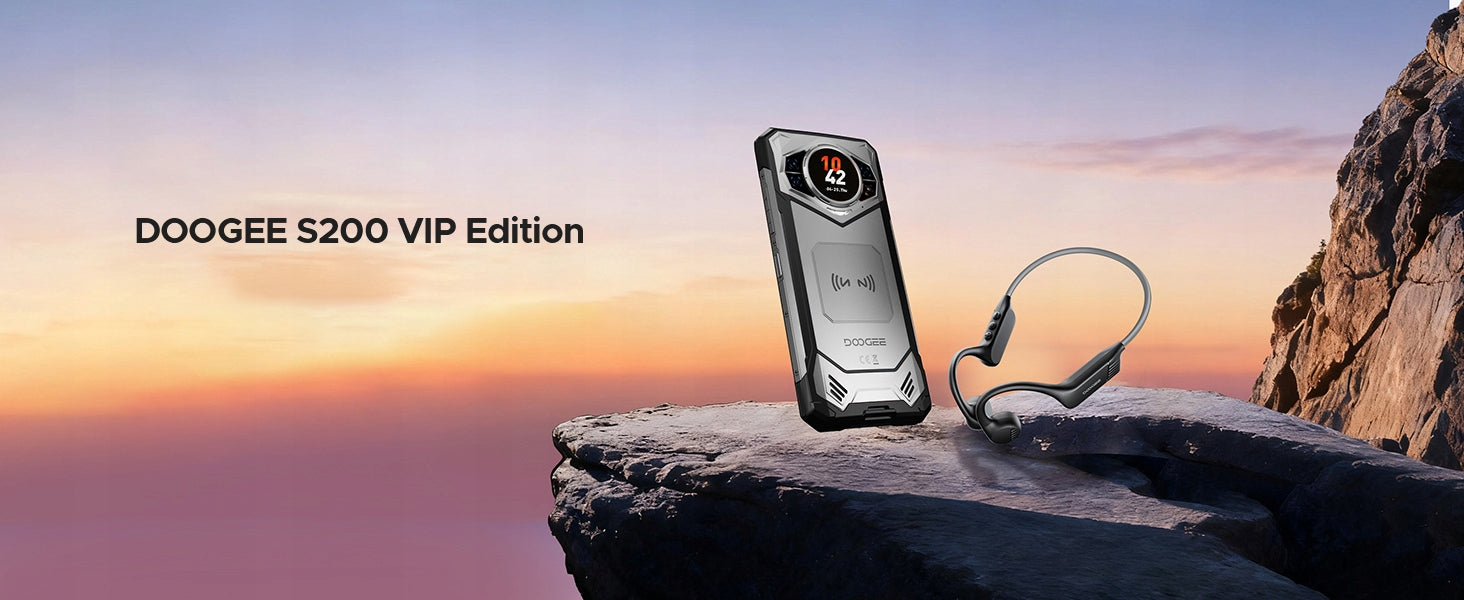 Military Armored Smartphone DOOGEE S200 12/256GB Android5G+Bone Headphones Brand DOOGEE