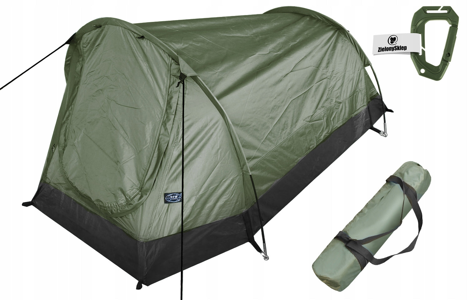 Military Camping Tent 2 Person MFH Mink Olive +GR.