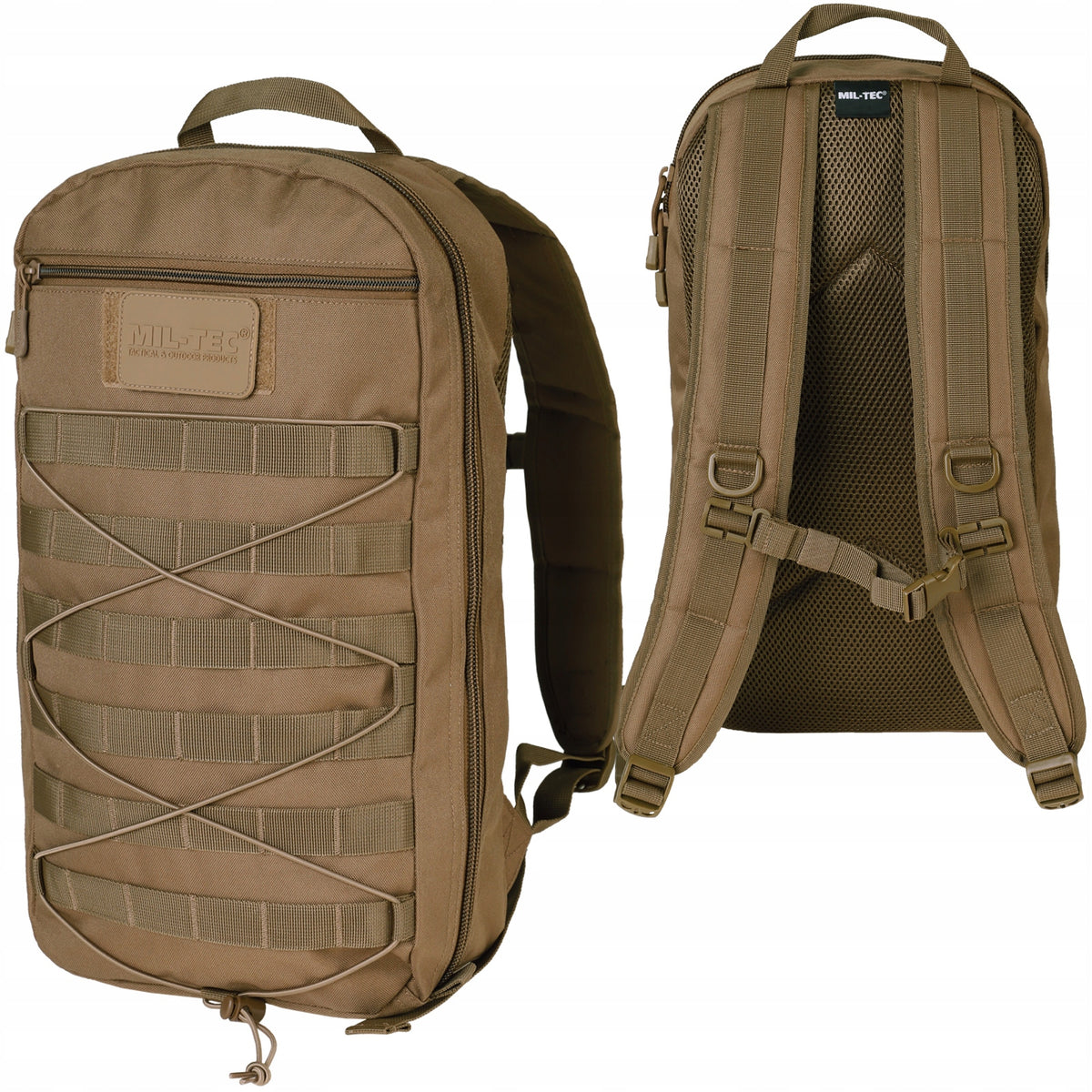 Military Hiking Backpack MIL-TEC CORE DAYPACK Municipal Molle 15L Coyote