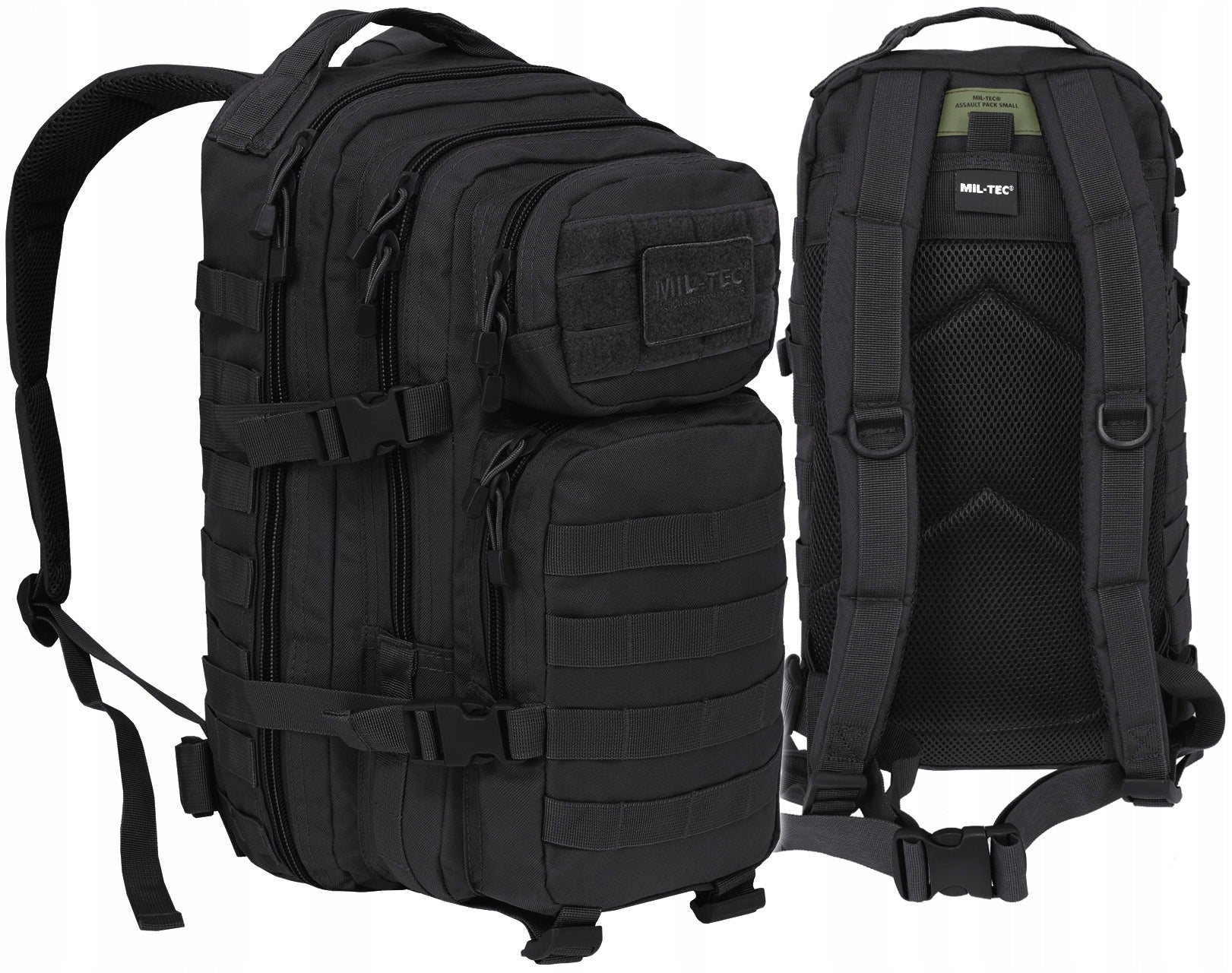 Military Hiking Backpack Mil-Tec Military Scout Assault 20L Black