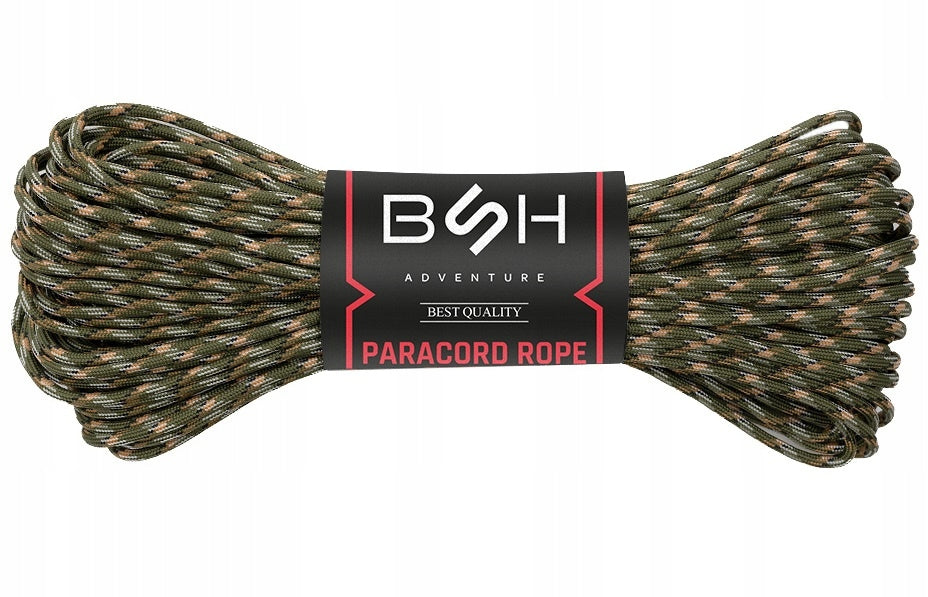 Military Paracord Cable BSH 30m Camo Strong Up to 180 KG Brand BSH ADVENTURE