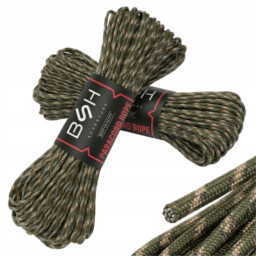 Military Paracord Cable BSH 30m Camo Strong Up to 180 KG