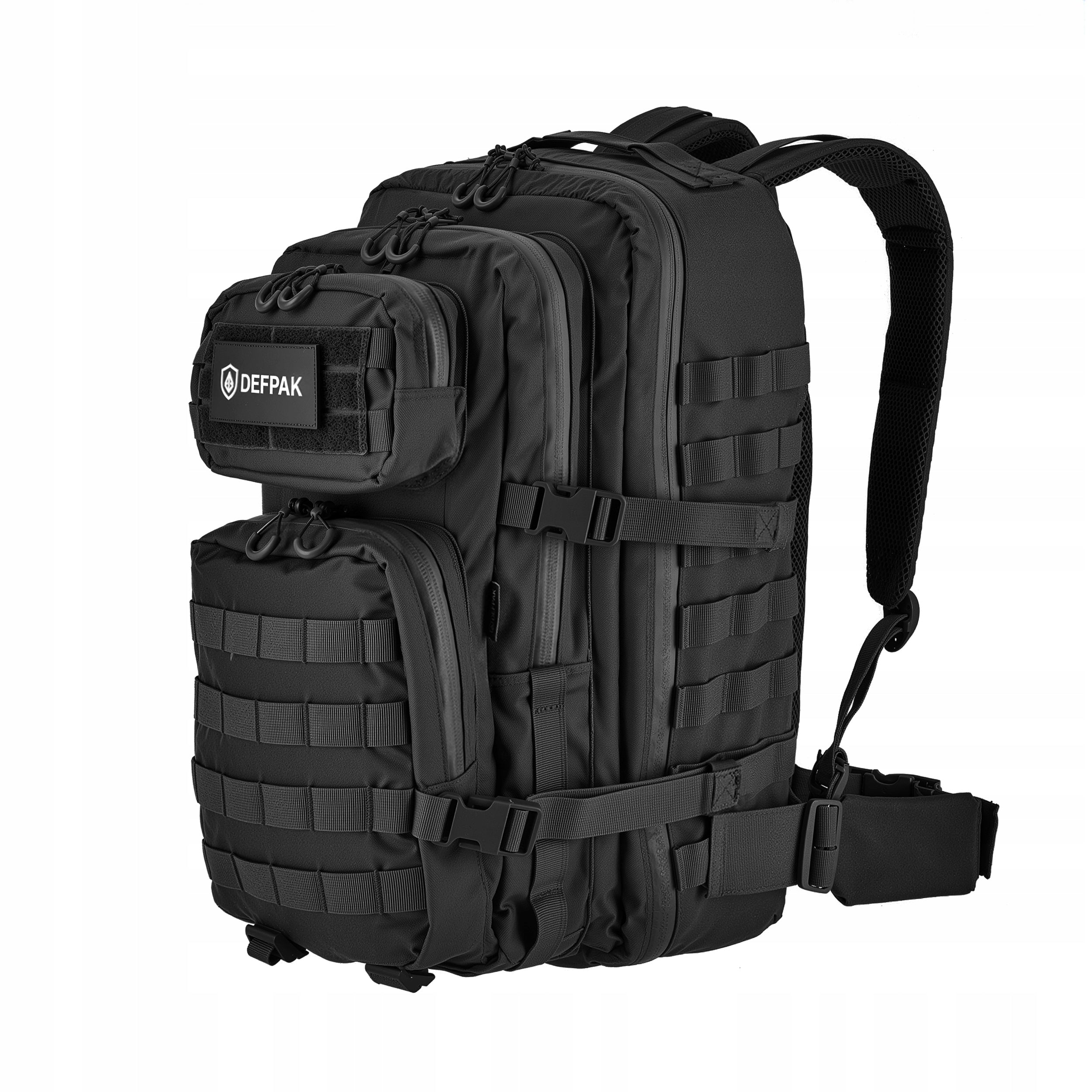Military Tactical Backpack Defpak Ranger MOLLE 600D black 36 L