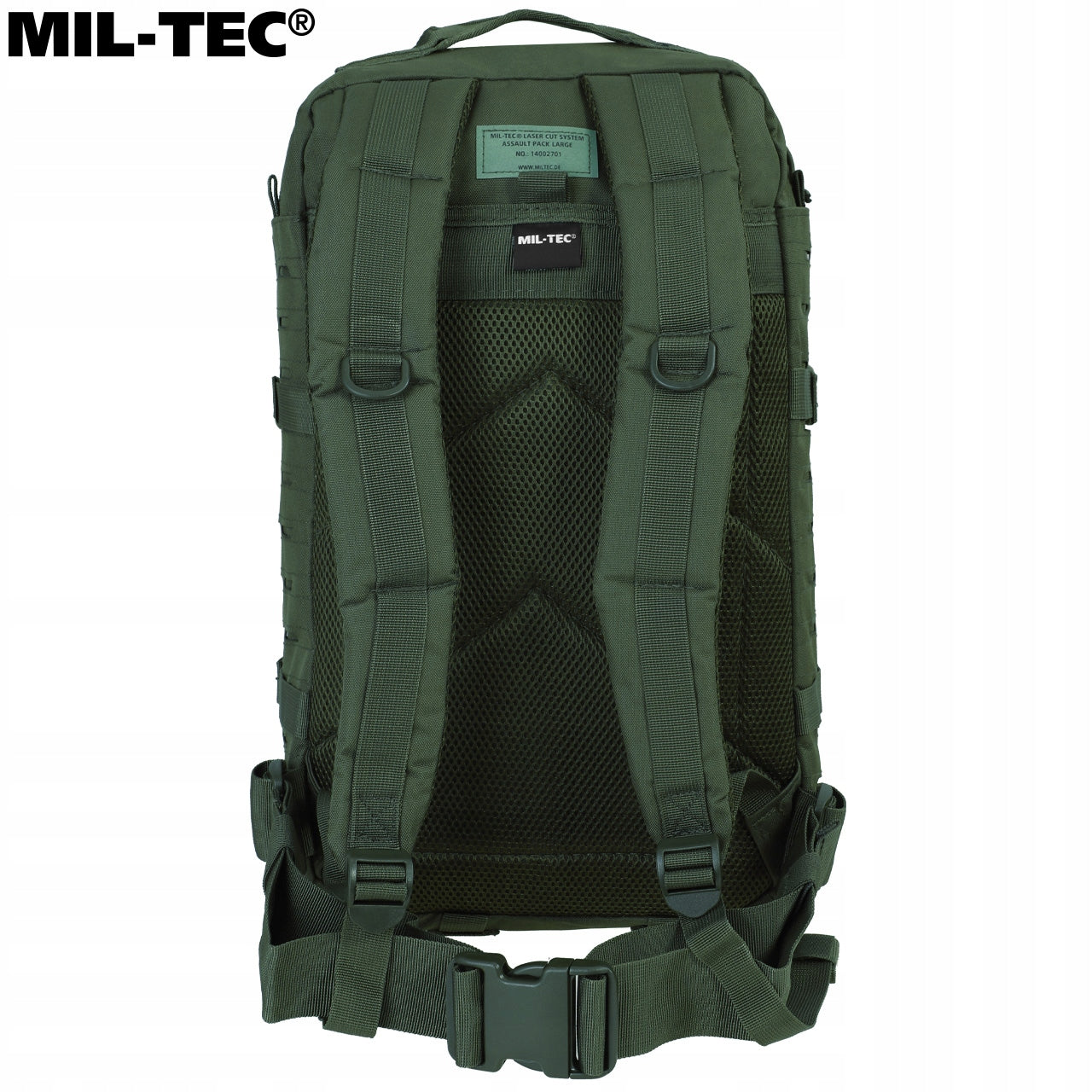 Military Tactical Hiking Backpack Mil-Tec Assault Laser Cut 36L Olive Manufacturer code 14002701
