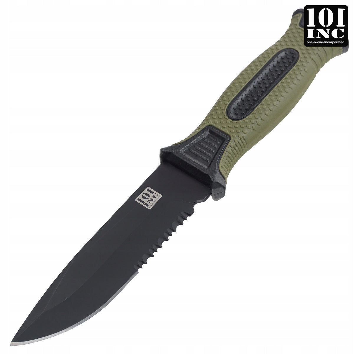 Military Tactical Knife 101 INC Tactical Ops Tanto Beater Case Black/Olive Packaging status original
