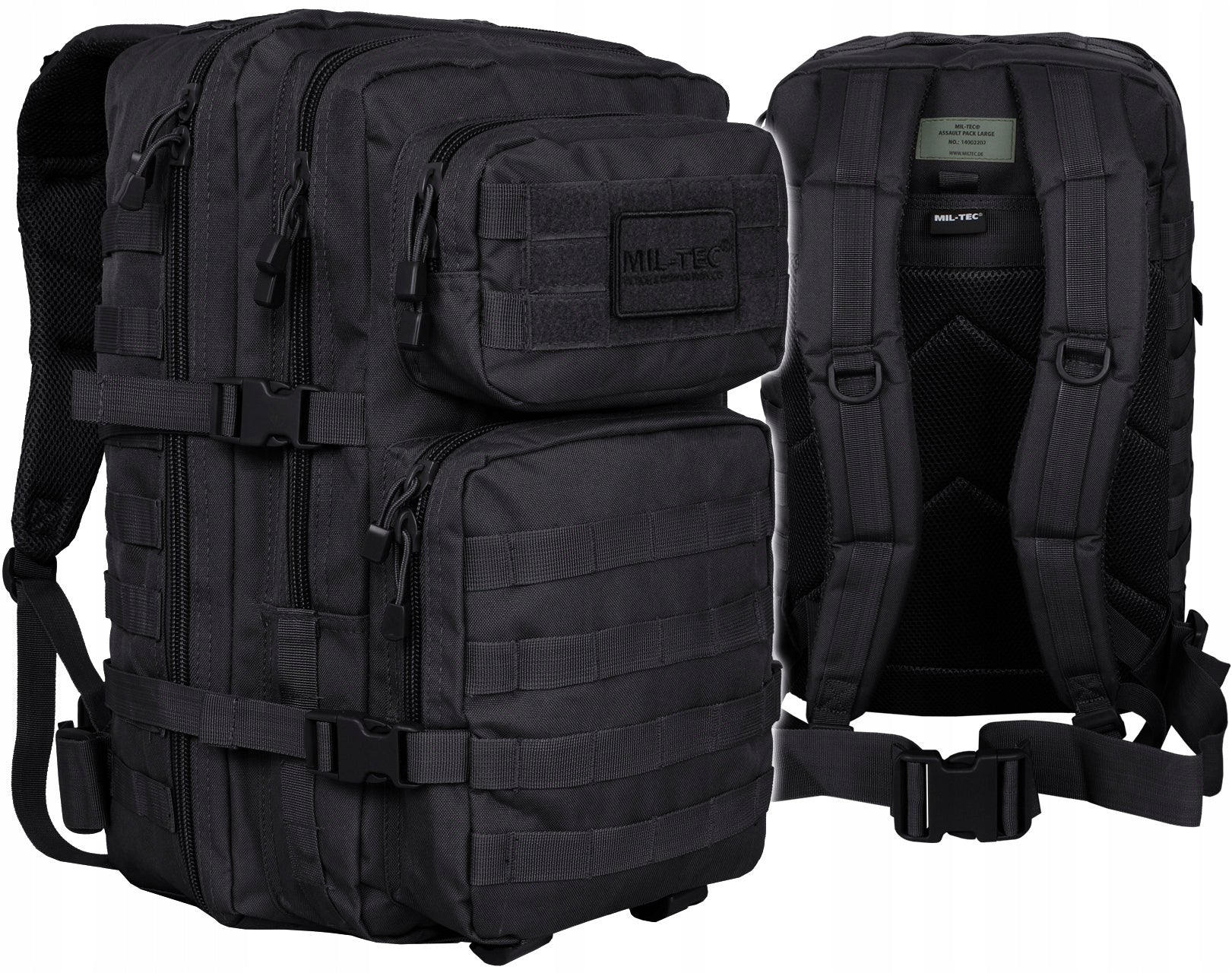 Military Tactical Military Backpack Mil-Tec Large Assault Pack 36 l Black