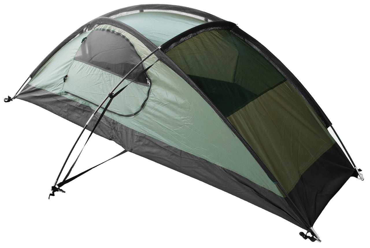 Military Tent 1-Person Mil-Tec Recom 135x240x80 cm Waterproof Olive Manufacturer code 14201001