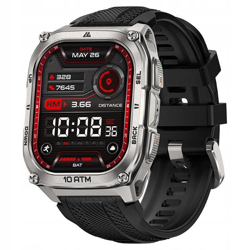 Military smartwatch Kospet Tank M4 silver resistant