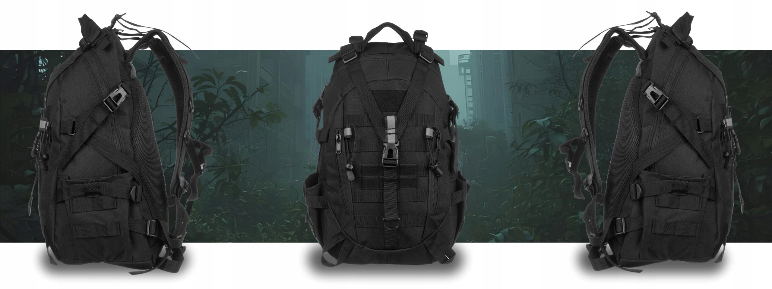 Military survival backpack black durable PETERSON militaria Packaging status original