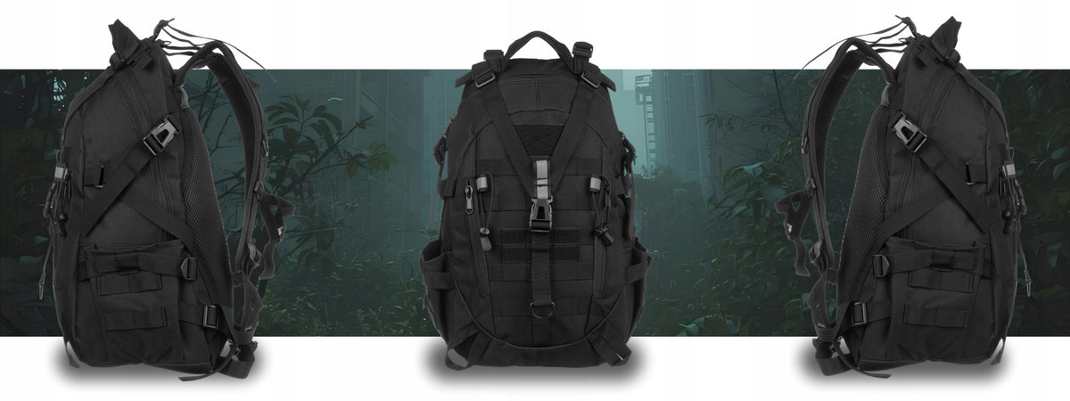 Military survival backpack black durable PETERSON militaria Packaging status original