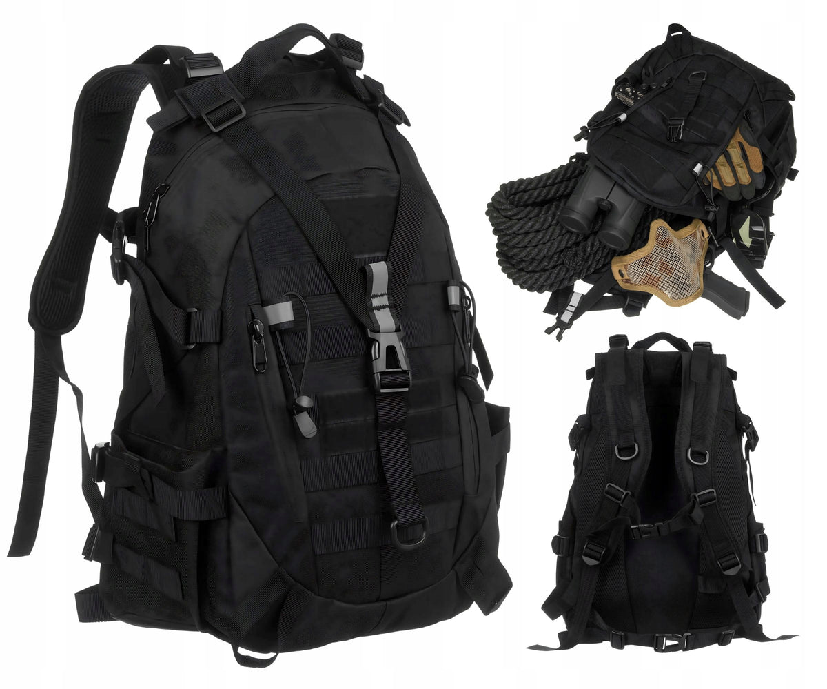 Military survival backpack black durable PETERSON militaria