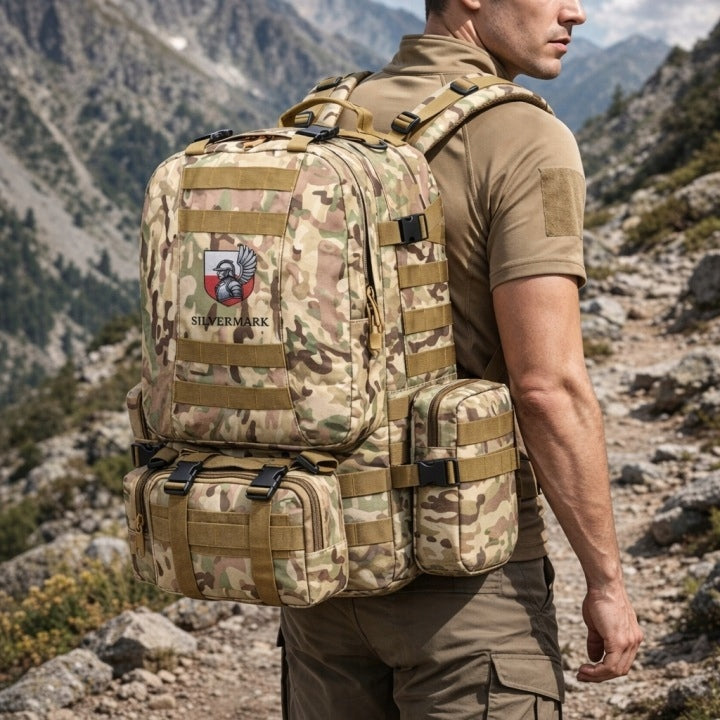 Military tactical backpack military tourist camo 50L survival Husarz Packaging status original