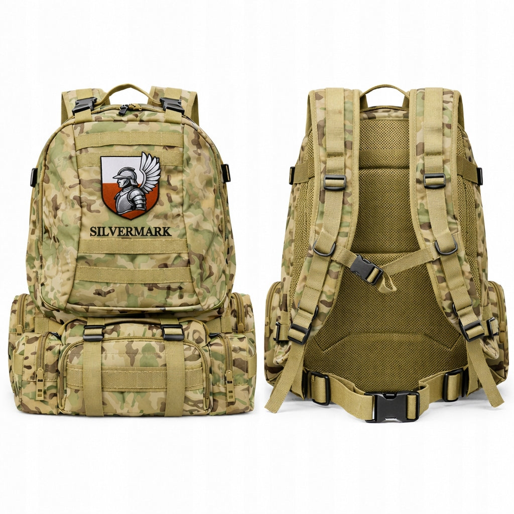 Military tactical backpack military tourist camo 50L survival Husarz