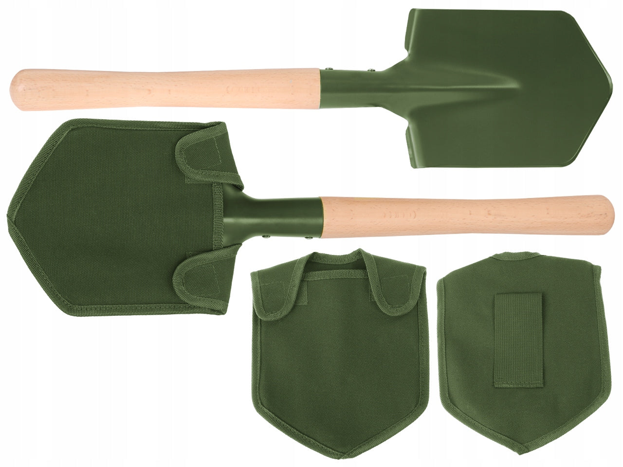Military tourist field scout MFH with wooden handle