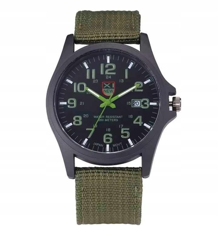 Military watch xinew strap NATO date green military sports