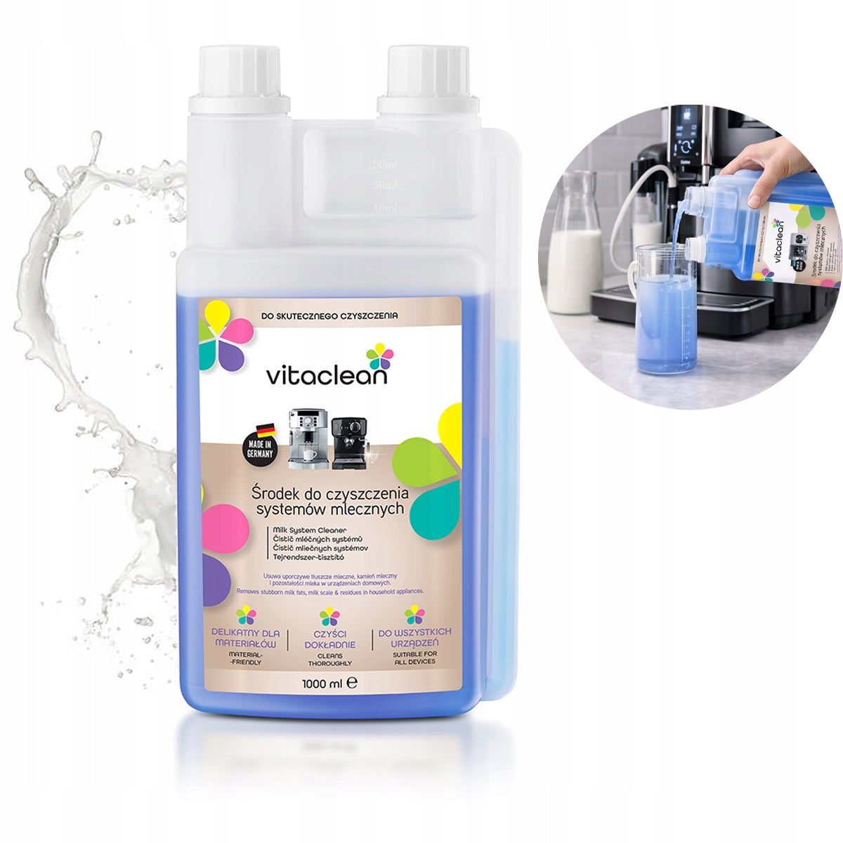 Milk Circulation System Cleaner for Espresso Machine - Removes Sediments - 1L