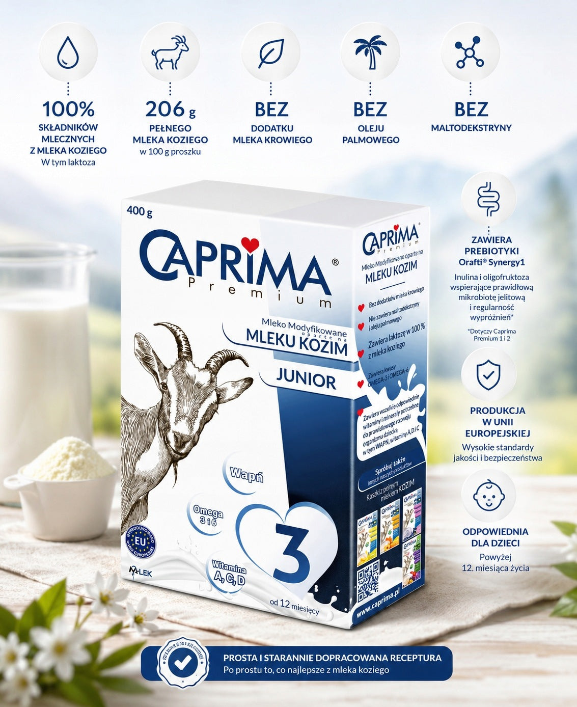 Milk Modified Whole with Goat Milk Caprima Premium 3 400 g 12m+ Product line other