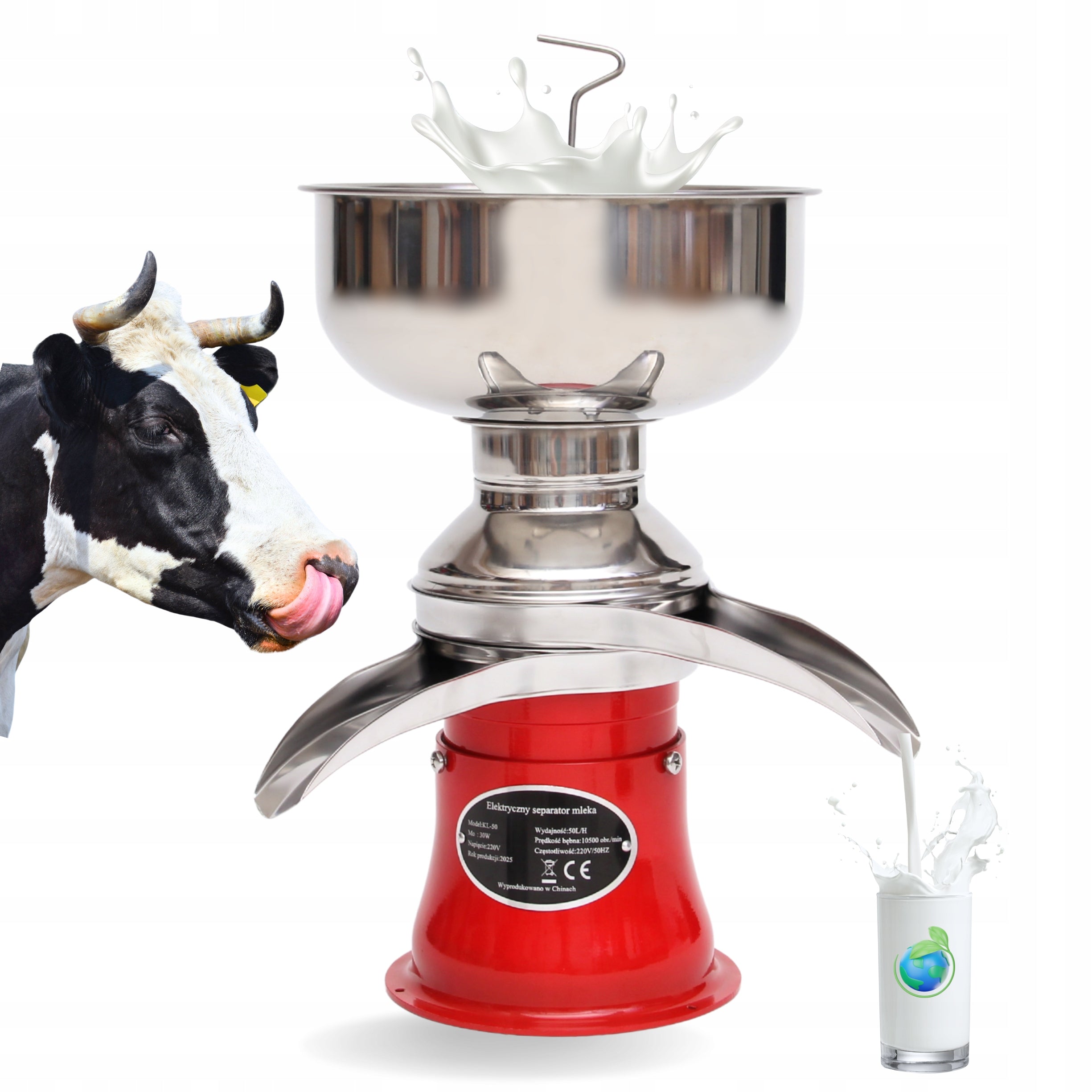 Milk Separator Electric Centrifug 5L Degreaser Centrifuge Robot 30W