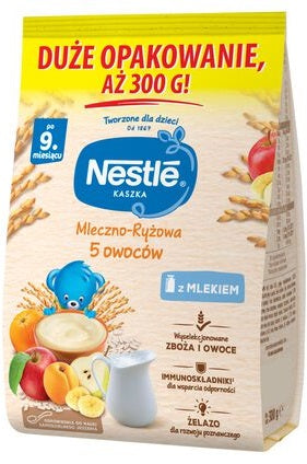 Milk and Rice Porridge Nestle 5 Fruits 9mc 300g Manufacturer code 7613287461773